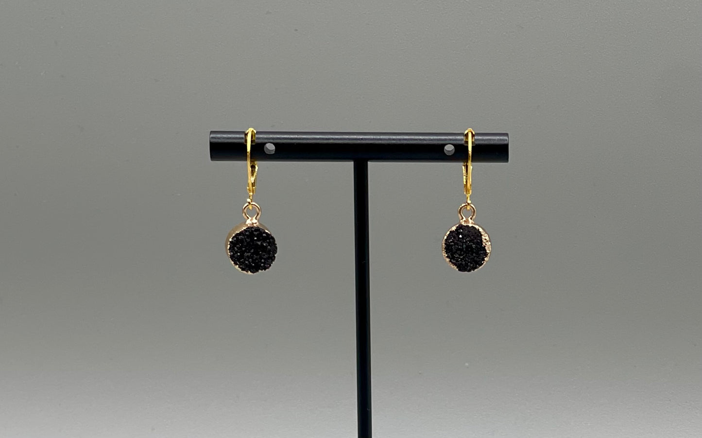Black Quartz Earrings