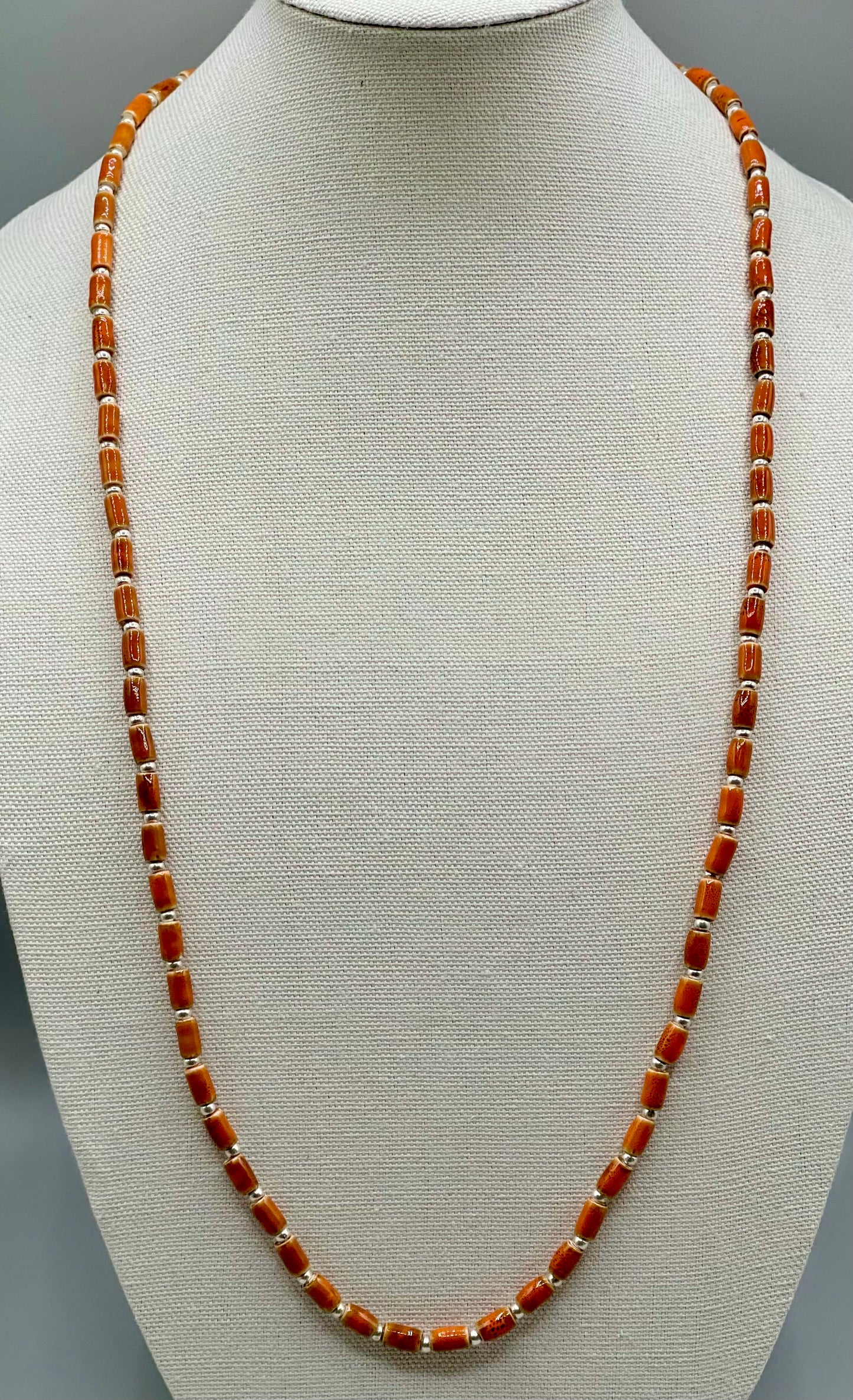 Simplicity in Orange Opera-Length Necklace