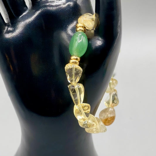 Citrine Chunk Bracelet