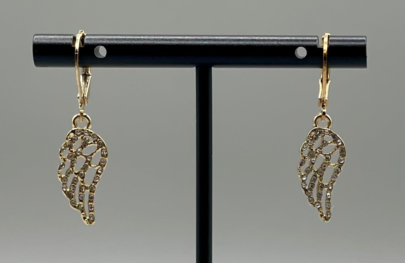 Pave Angel's Wings Earrings