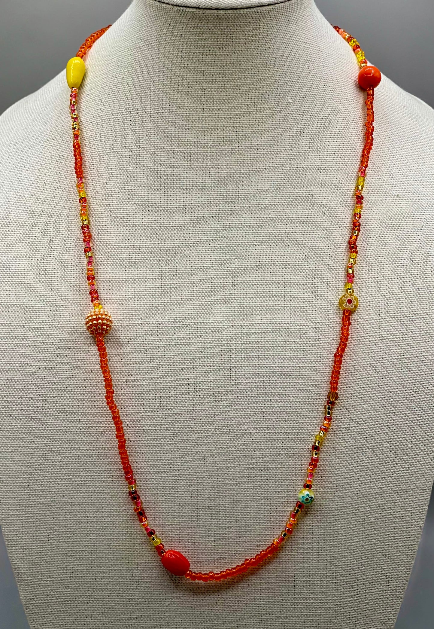 Citrus Cocktail Opera Length Necklace