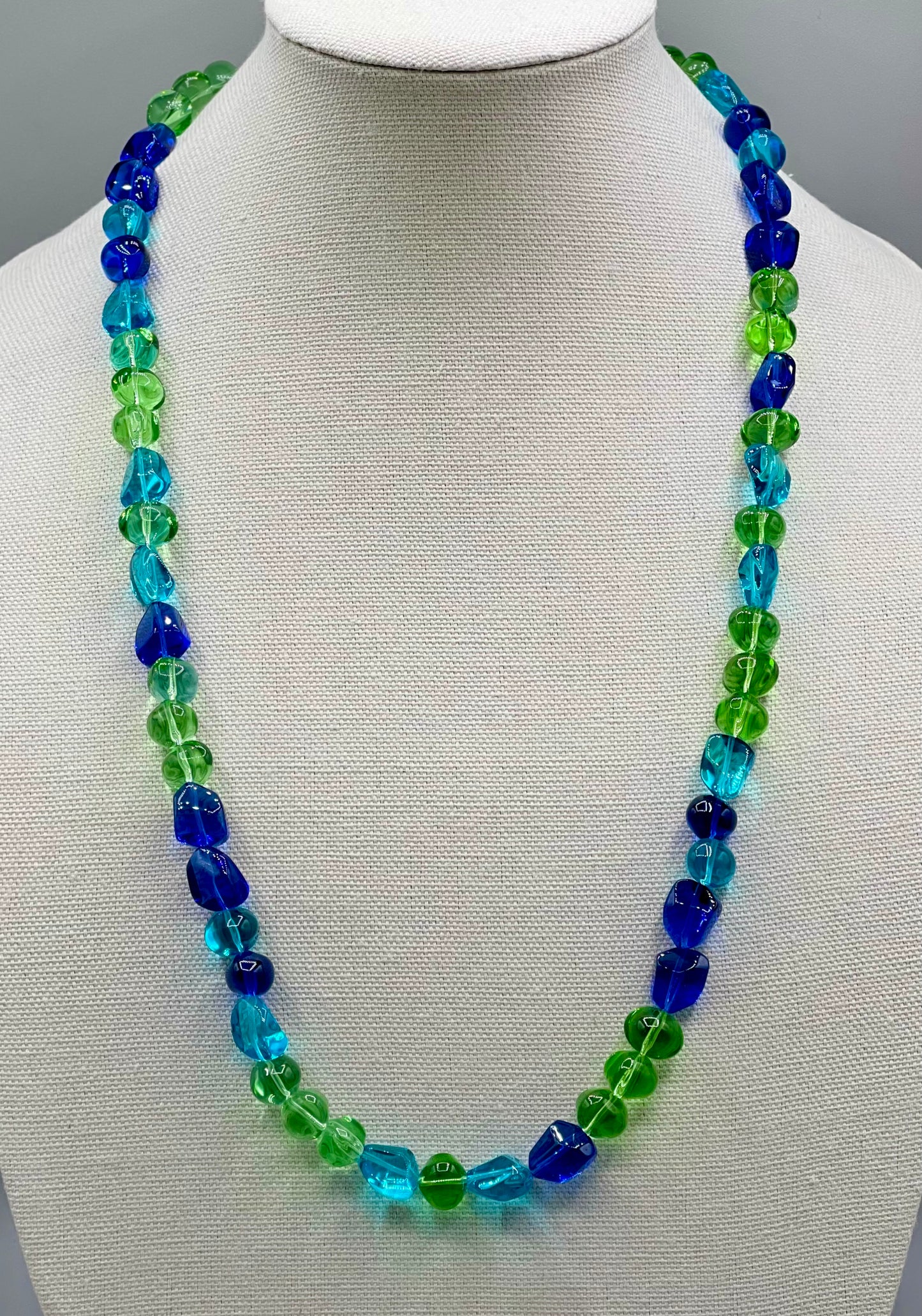 Jewel-Tone Nuggets Opera-Length Necklace