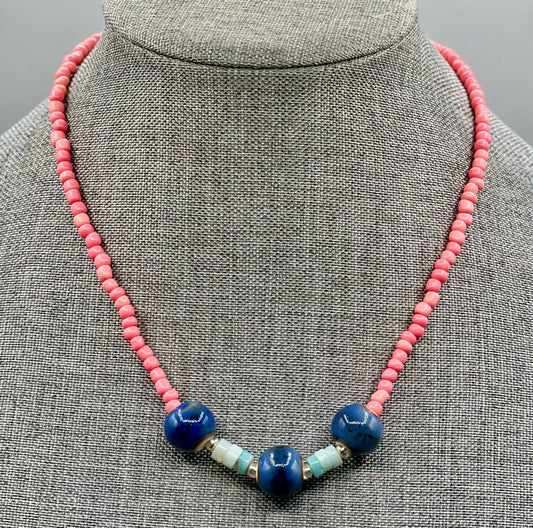 Coral with a Twist of Blue