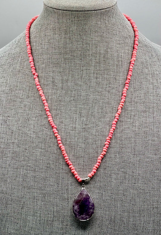 Coral with Amethyst Glaze