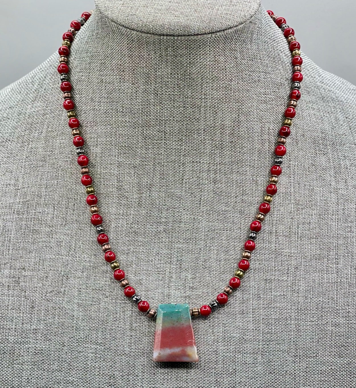 Red Quartz with India Agate