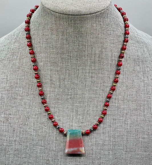 Red Quartz with India Agate