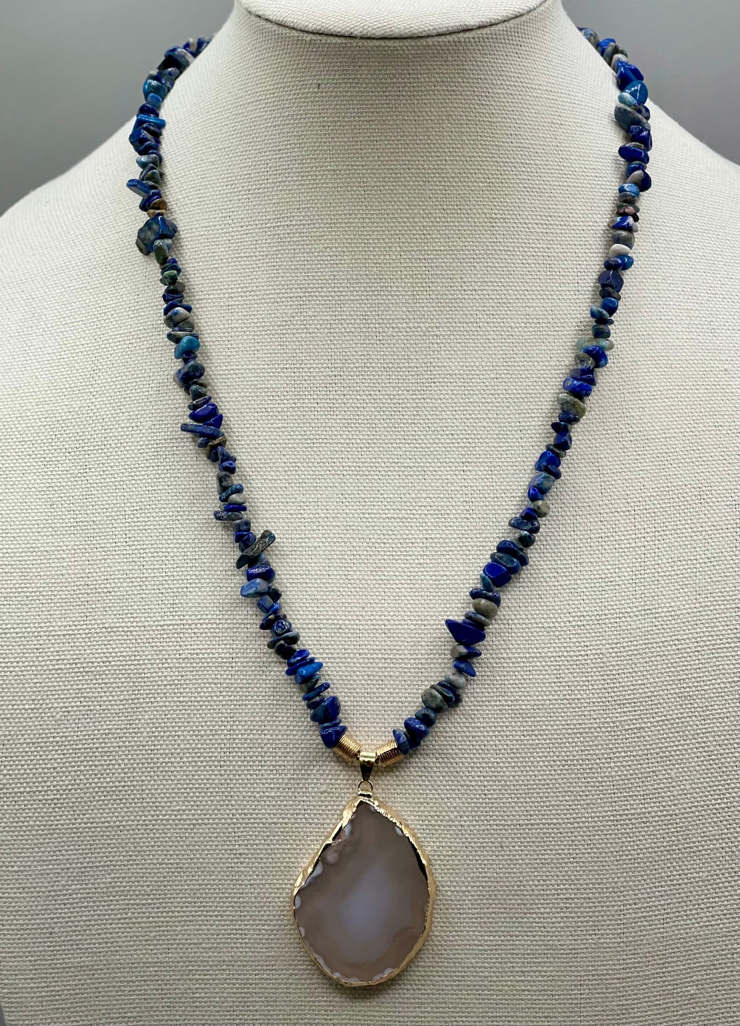 Lapis with Teardrop Pendant