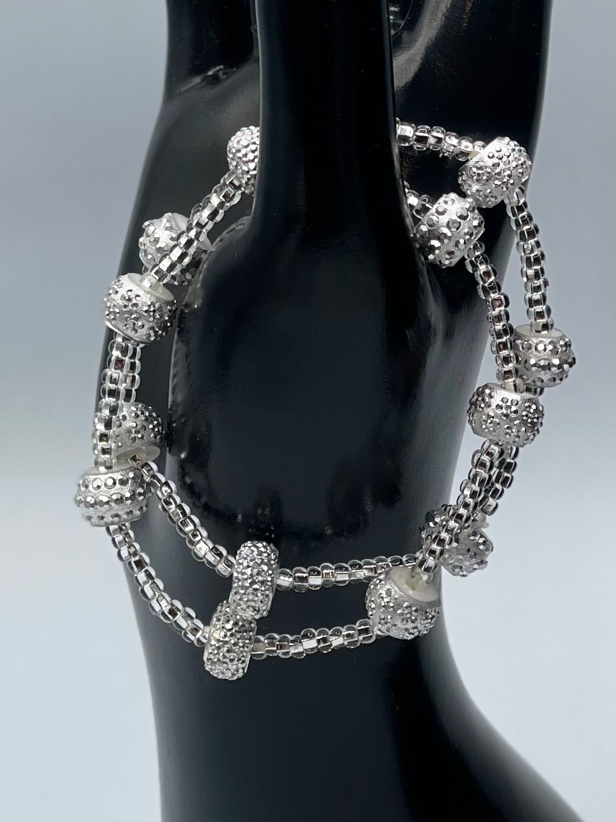 Crystal Bracelet with Shells and Rondelles