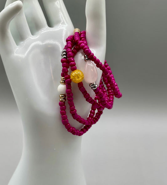 Proudly Pink Seed Bead Bracelet