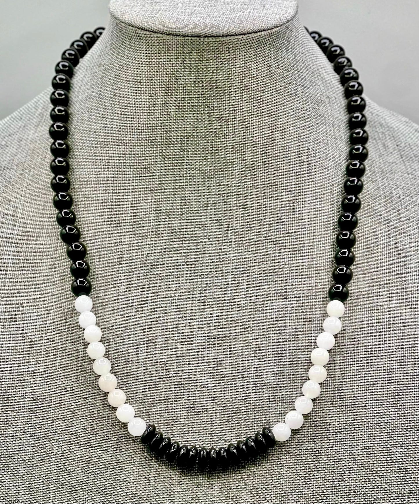 Black and White Jade Necklace